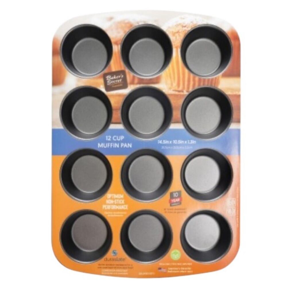 Baker's Secret 12‎ Cup Non-Stick Muffin Pan Cupcake - Excellent
